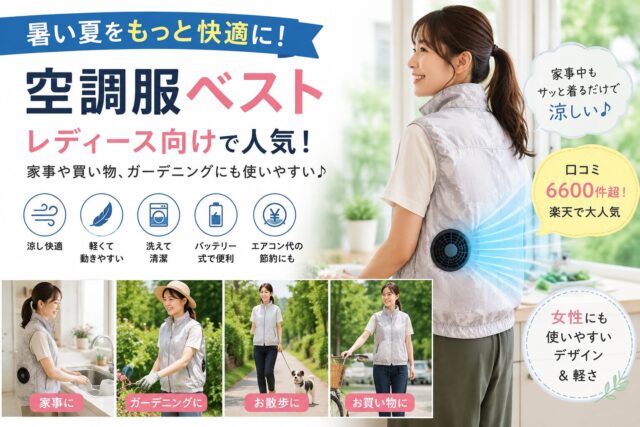 空調服ベストレディース 軽量タイプ